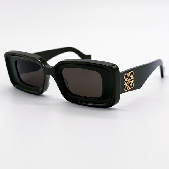 NEW LOEWE LW40101I 96E SHINY GREEN WOMEN SUNGLASSES LOEWE - Picture 1 of 15